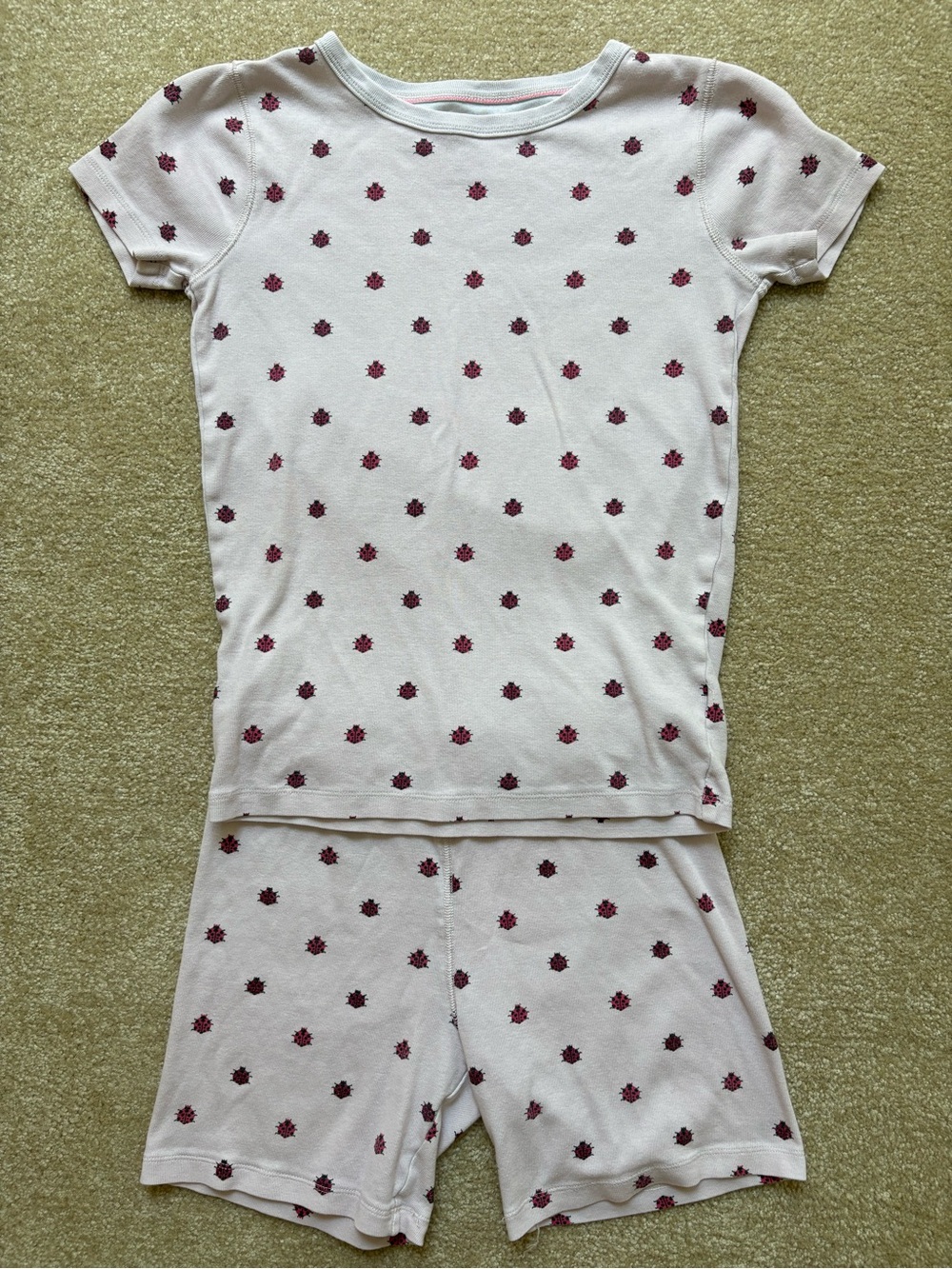 JCREW CREWCUTS Girls Short Sleeve Pajama Set 100% Cotton